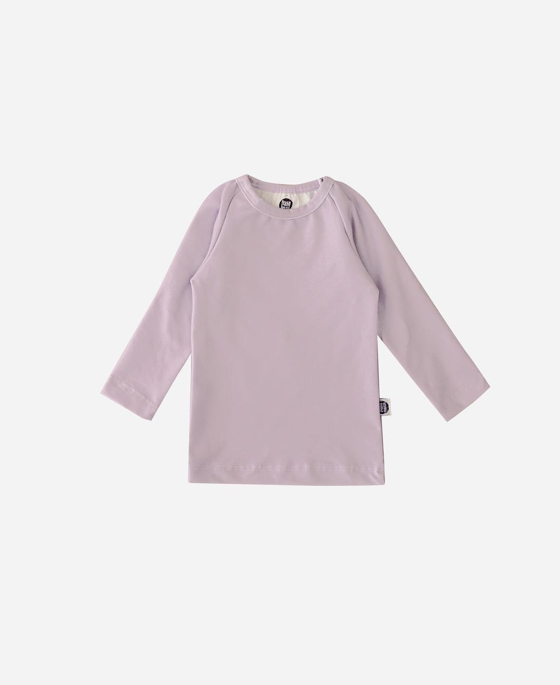 Camiseta Infantil Proteção Solar Unissex UV50+ MiniMalista Liso Lilac - MiniMalista Baby - b2b, Calor, com-desconto-mm10, Menina, Verão -bebê-minimalista-estiloso