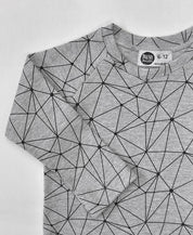Camiseta Infantil de Inverno Manga Longa Unissex Raglan | Satellite Mescla