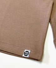 Camiseta Infantil de Inverno Manga Longa Unissex Raglan | Liso Mocha