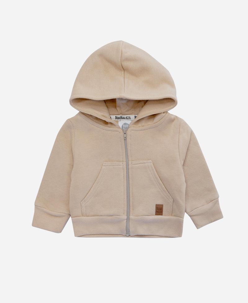 Casaco Capuz e Ziper Peluciado Unissex MiniMalista | Liso Cinnamon - MiniMalista Baby - 0.3, b2b, Baby, black-friday, com-desconto-mm10, Frio, Kids, Menino, Neutro, tab-medidas-casaco-capuz, tab-tam-casaco-capuz-ziper-bebe, Unissex -bebê-minimalista-estiloso