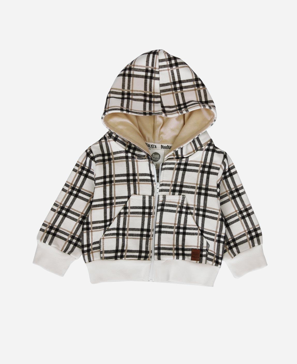 Casaco Capuz e Ziper Unissex Moletinho | Xadrez Plaid - MiniMalista Baby - 0.3, b2b, Baby, black-friday, com-desconto-mm10, Frio, Kids, Menino, Neutro, tab-medidas-casaco-capuz, tab-tam-casaco-capuz-ziper-bebe, Unissex, Winter Sale 30% -bebê-minimalista-estiloso