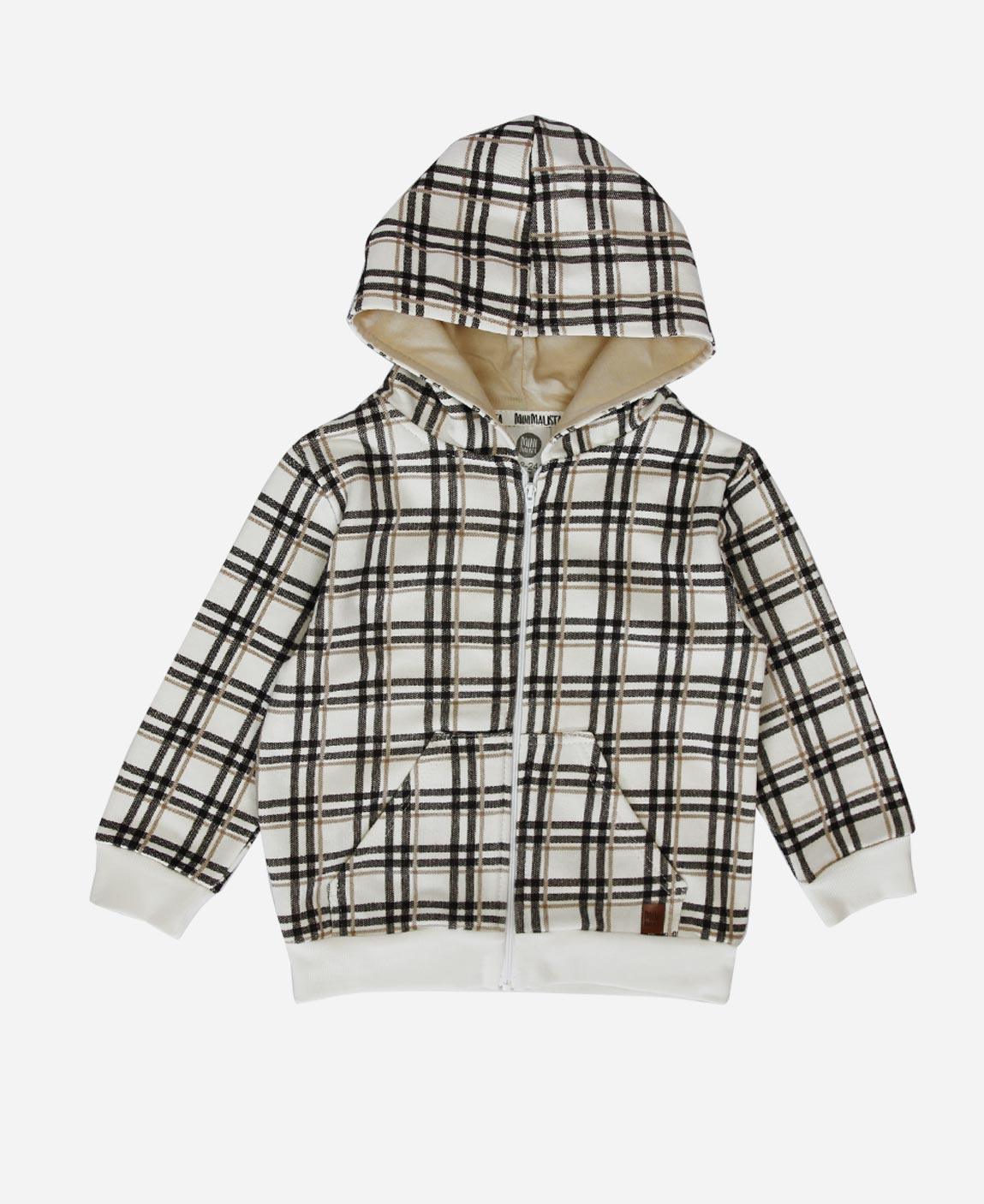 Casaco Capuz e Ziper Unissex Moletinho | Xadrez Plaid - MiniMalista Baby - 0.3, b2b, Baby, black-friday, com-desconto-mm10, Frio, Kids, Menino, Neutro, tab-medidas-casaco-capuz, tab-tam-casaco-capuz-ziper-bebe, Unissex, Winter Sale 30% -bebê-minimalista-estiloso