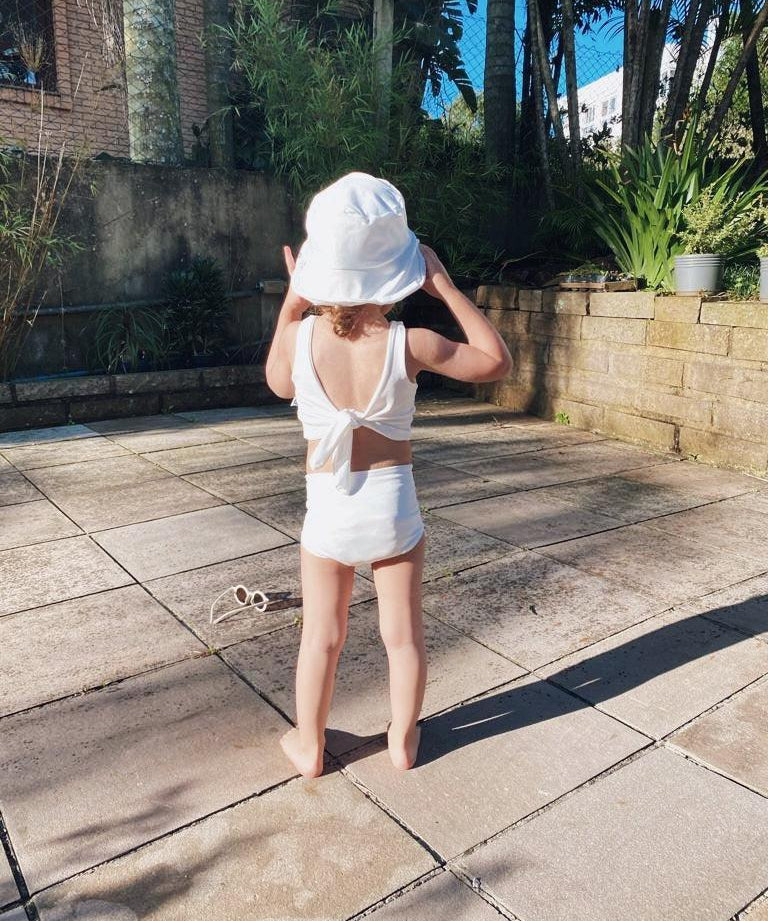 Chapéu Bucket Hat Infantil Unissex Estampado UV50+ MiniMalista | Liso Branco Off - MiniMalista Baby - b2b, Calor, com-desconto-mm10, Menina, Menino, tabela-tamanho-chapéu, Verão -bebê-minimalista-estiloso