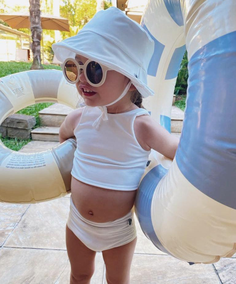 Chapéu Bucket Hat Infantil Unissex Estampado UV50+ MiniMalista | Liso Branco Off - MiniMalista Baby - b2b, Calor, com-desconto-mm10, Menina, Menino, tabela-tamanho-chapéu, Verão -bebê-minimalista-estiloso