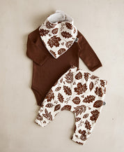 Conjunto Bebê Menino Calça + Body Longo + Babador | Oak e Fall