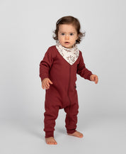 Conjunto Bebê Macacão + Babador | Merlot e Berries