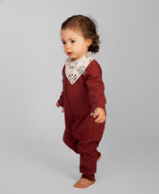 Conjunto Bebê Macacão + Babador | Merlot e Berries