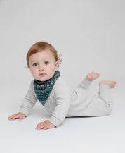 Conjunto Bebê Macacão + Babador | Mescla Claro e Sweater