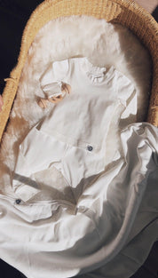 Conjunto Pijama Bebê Unissex Manga Longa MiniMalista | Liso Branco Off - MiniMalista Baby - Ano Novo, anonovo, b2b, Baby, Frio, Menina, Neutro, new, Reveillon, Unissex -bebê-minimalista-estiloso