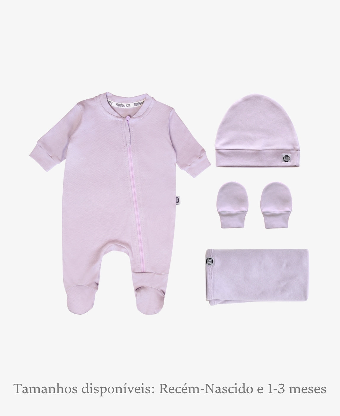 Conjunto Saída de Maternidade Bebê | Liso Lilac