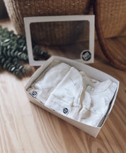 Kit Presente Saída de Maternidade Bebê 4 peças | Lavender - Com Caixa Presente