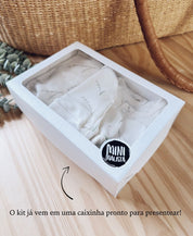 Kit Presente Saída de Maternidade Bebê 4 peças | Lavender - Com Caixa Presente