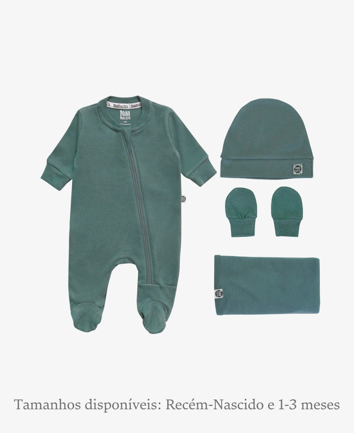 Conjunto Saída de Maternidade Bebê | Liso Goblin Blue
