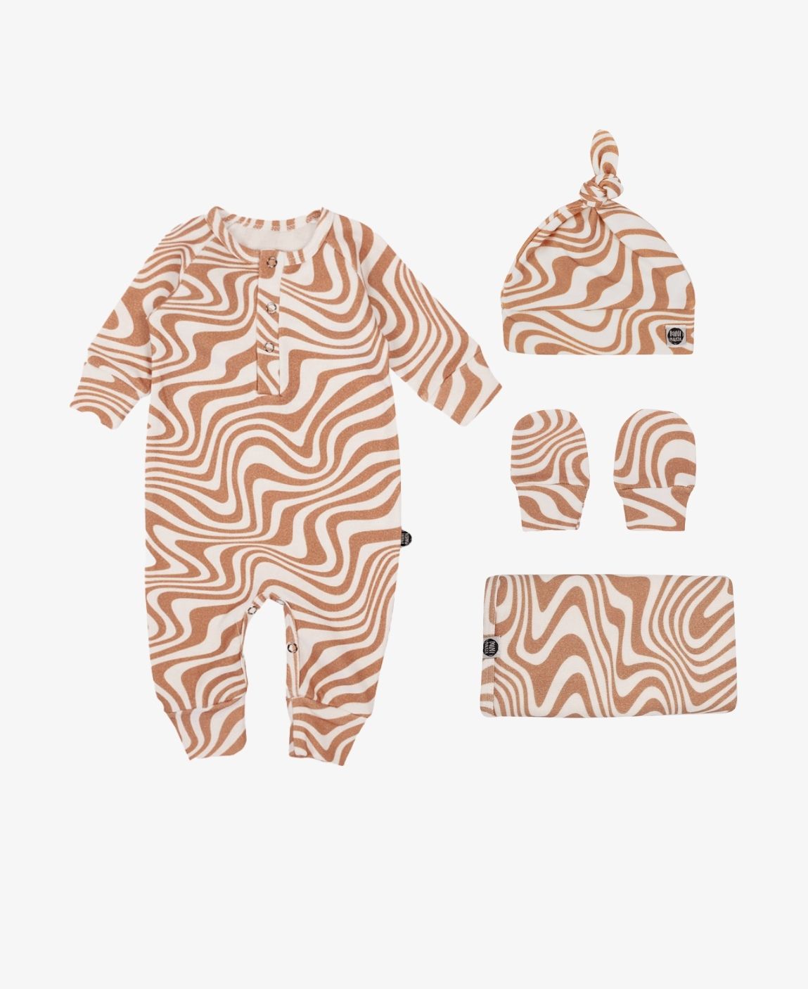 Kit Presente Saída de Maternidade Bebê 4 peças | Swirl