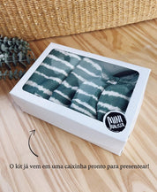 Kit Presente Saída de Maternidade Bebê 4 peças | Tie Dye