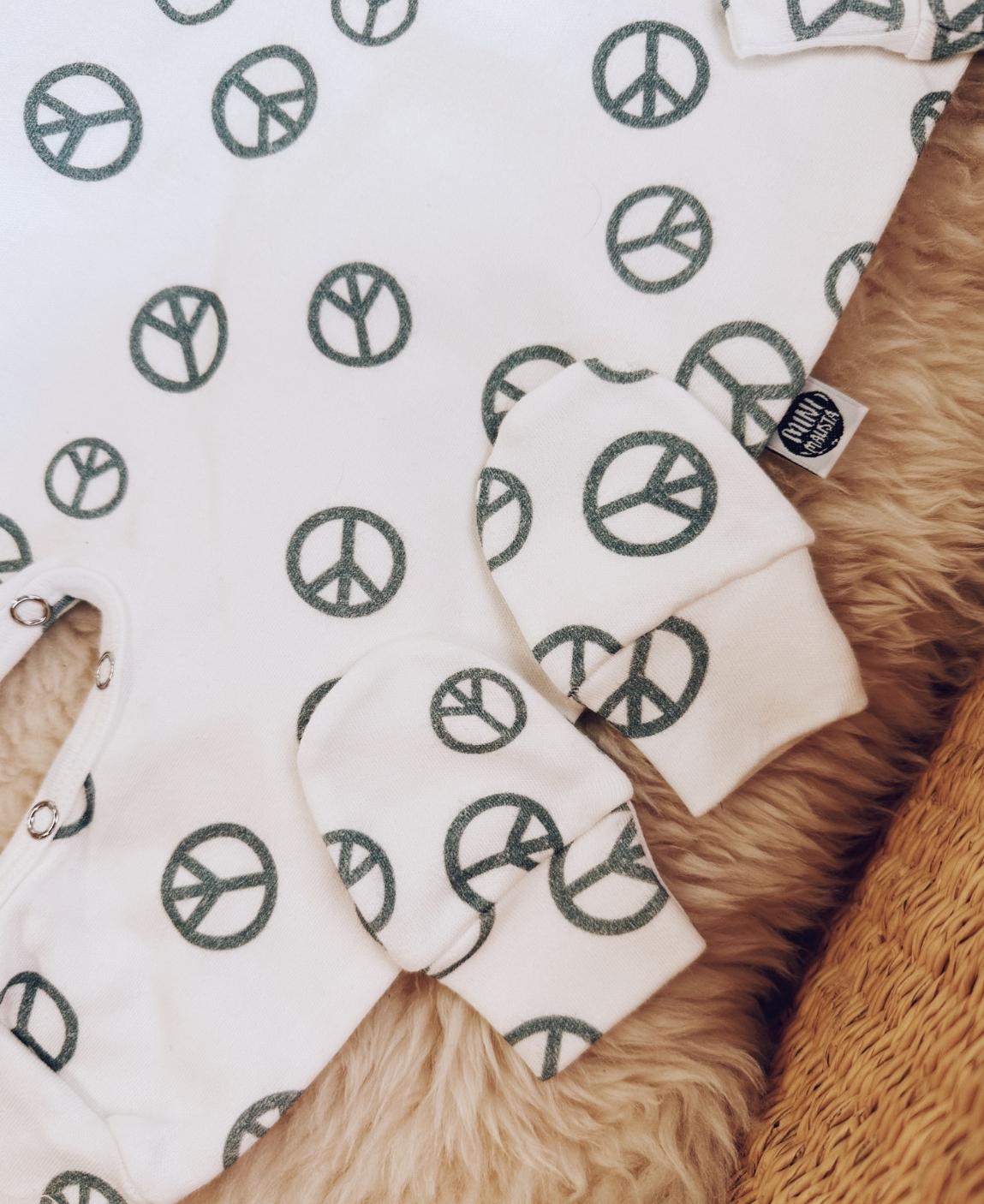 Kit Presente Saída de Maternidade Bebê 4 peças | Peace and Love