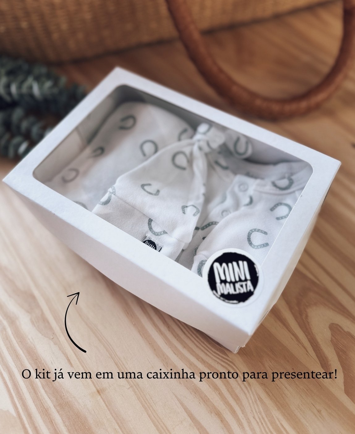 Kit Presente Saída de Maternidade Bebê 4 peças | Lucky