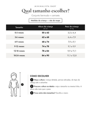 Qual tamanho escolher? Conjunto bermuda + camiseta