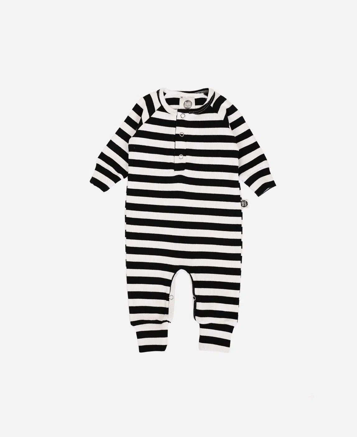 Macacão Bebê Canelado Botões Unissex Listras Preto e Branco - MiniMalista Baby - b2b, Baby, com-desconto-mm10, Frio, Menino, Neutro, tab-tam-mac-botões, Unissex, Winter Sale 30% -bebê-minimalista-estiloso