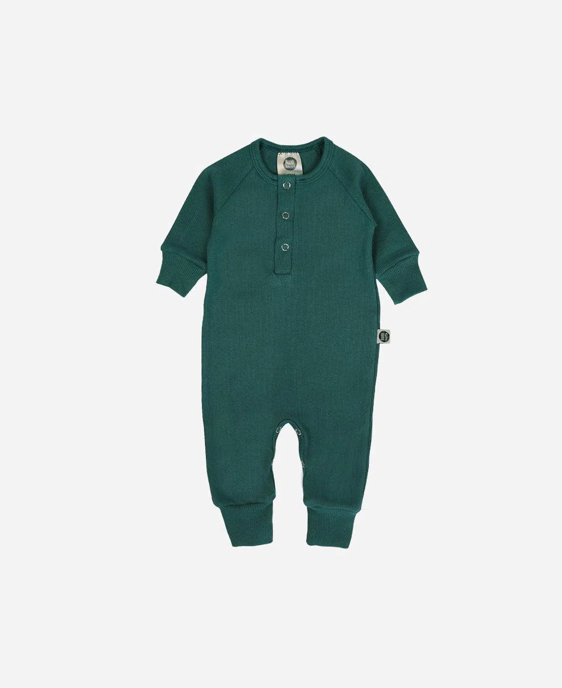 Macacão Bebê Canelado Botões Unissex MiniMalista Liso Deep Green - MiniMalista Baby - b2b, Baby, Christmas, com-desconto-mm10, Frio, Menino, natal, tab-tam-mac-botões, Winter Sale 30%, Xmas -bebê-minimalista-estiloso