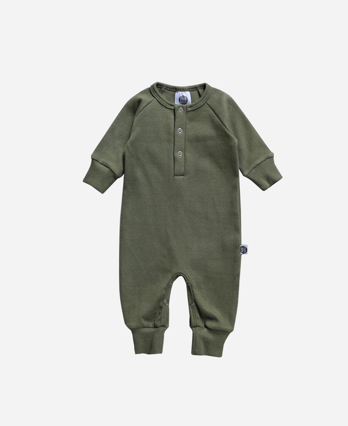 Macacão Bebê Canelado Botões Unissex MiniMalista | Liso Jungle Green - MiniMalista Baby - 0.3, 2macacoespor199, b2b, Baby, black-friday, Christmas, com-desconto-mm10, Frio, Menino, Natal, new, tab-tam-mac-botões, Xmas -bebê-minimalista-estiloso