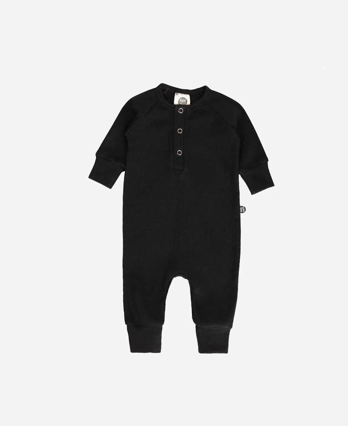 Macacão Bebê Canelado Botões Unissex MiniMalista | Liso Preto - MiniMalista Baby - 0.35, 2macacoespor199, b2b, Baby, black-friday, com-desconto-mm10, Frio, Menino, Neutro, tab-tam-mac-botões, Unissex, Winter Sale 20% -bebê-minimalista-estiloso