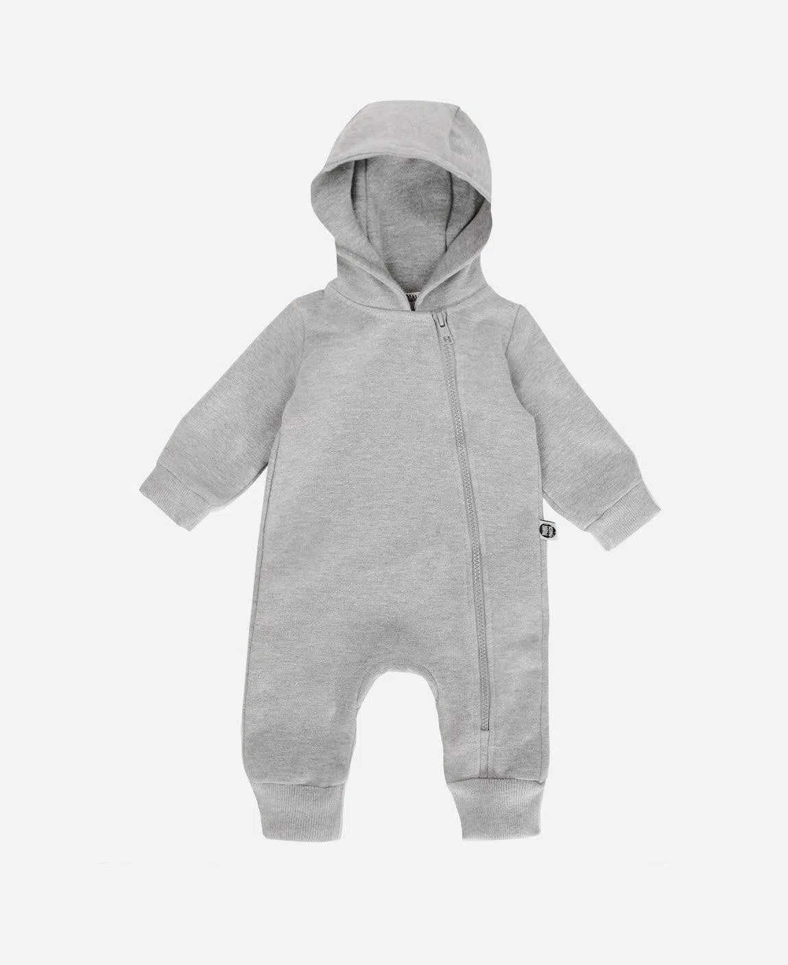 Macacão Bebê Capuz e Ziper Unissex Moletom Peluciado MiniMalista Liso Mescla - MiniMalista Baby - b2b, Baby, com-desconto-mm10, Frio, Menino, Winter Sale 30% -bebê-minimalista-estiloso