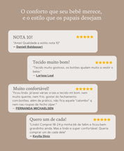 Macacão Bebê Canelado Botões Unissex | Liso Jungle Green