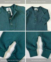 Kit 2 Macacões Canelados | Goldie e Deep Green