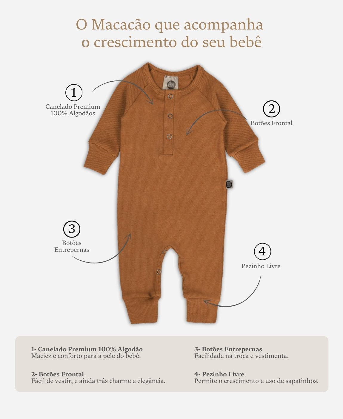 Kit 2 Macacões Canelados | Goldie e Deep Green