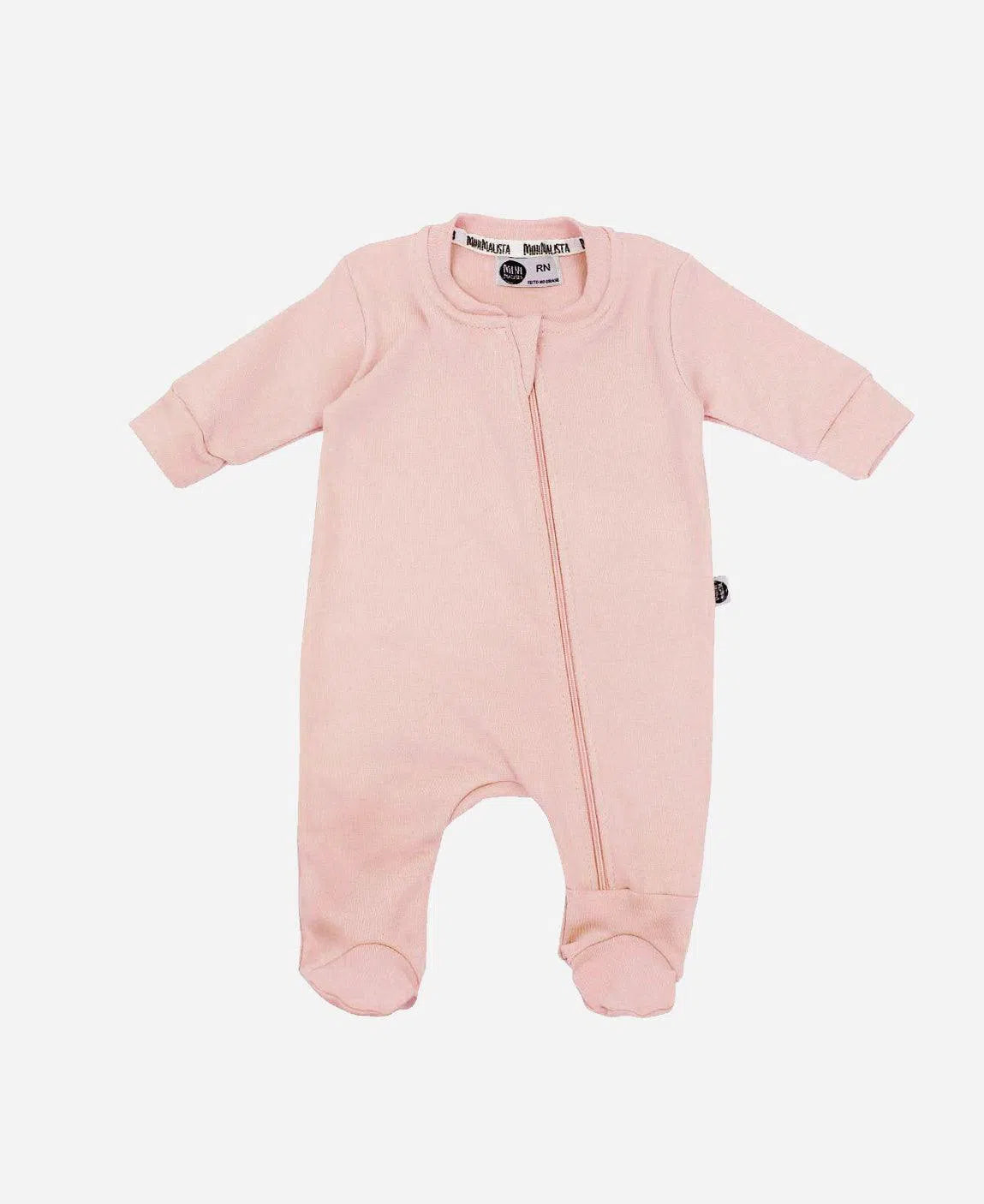 Macacão de Bebê Maternidade Unissex MiniMalista Liso Rose Dust - MiniMalista Baby - b2b, Baby, Meia Estação, Menina, outlet, tab-tam-macacao-maternidade -bebê-minimalista-estiloso