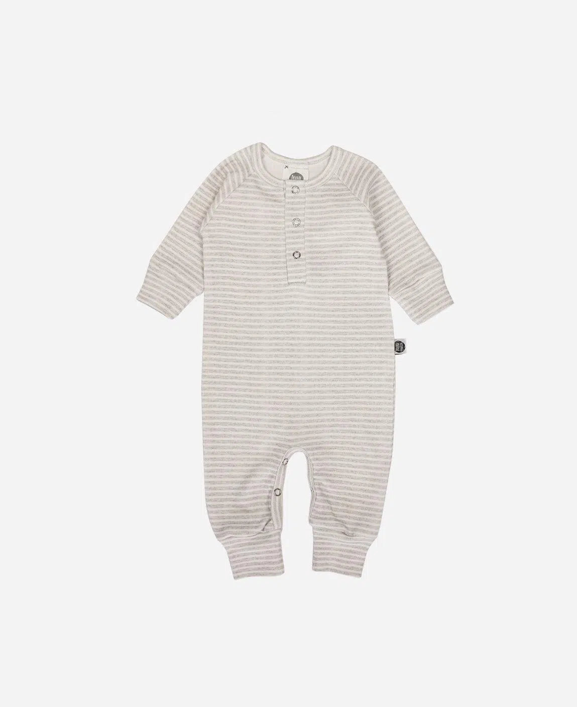 Macacão de Bebê Raglan Botões Unissex Listrinhas Cinza - MiniMalista Baby - b2b, Baby, com-desconto-mm10, Meia Estação, Menino, Neutro, tab-tam-mac-botões, Unissex -bebê-minimalista-estiloso