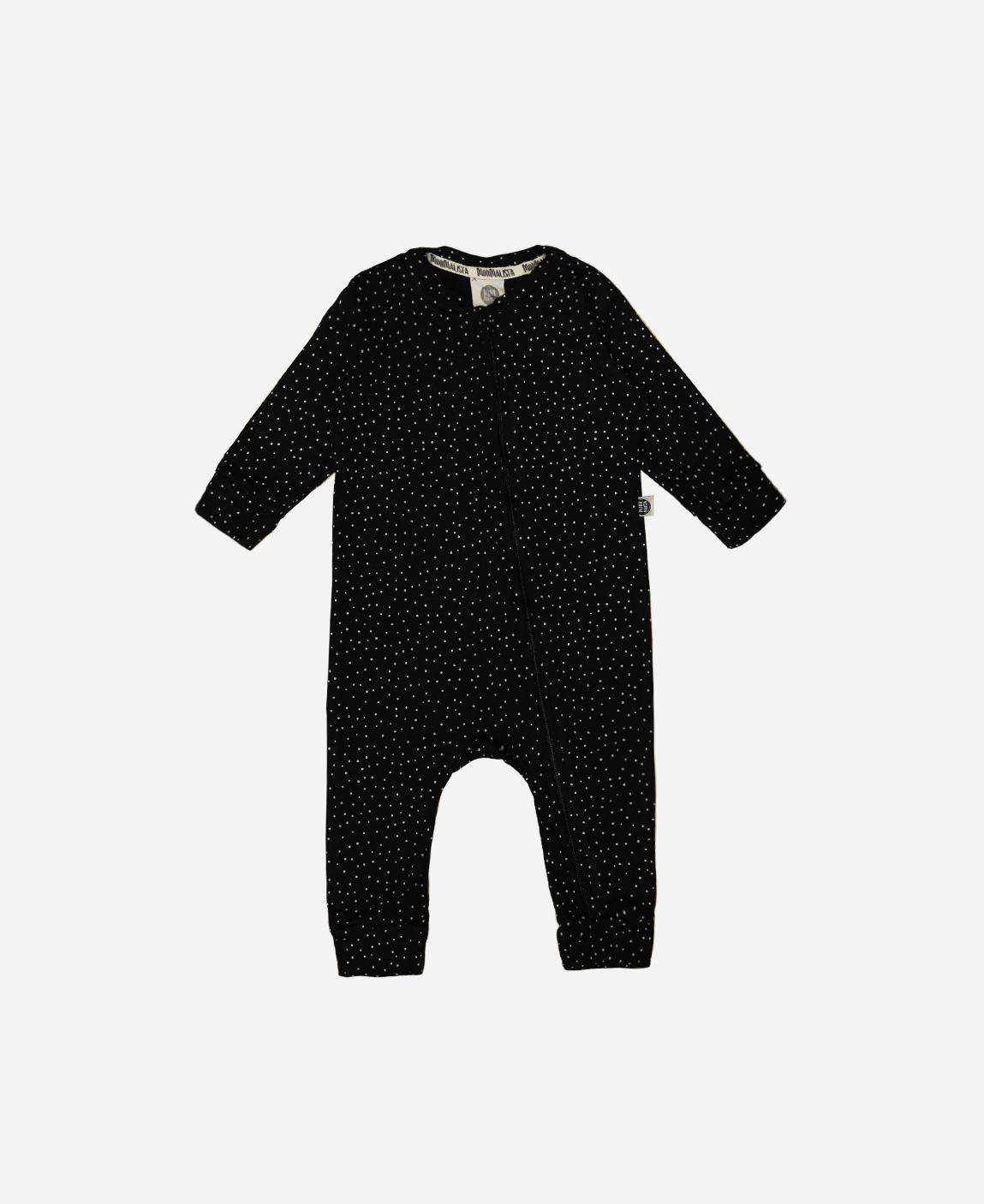 Macacão de Bebê Ziper Unissex Bolinhas Escuro - MiniMalista Baby - 0.35, b2b, Baby, black-friday, com-desconto-mm10, Meia Estação, Menina, SALE-FINAL, tab-tam-macacão-ziper, Winter Sale 30% -bebê-minimalista-estiloso