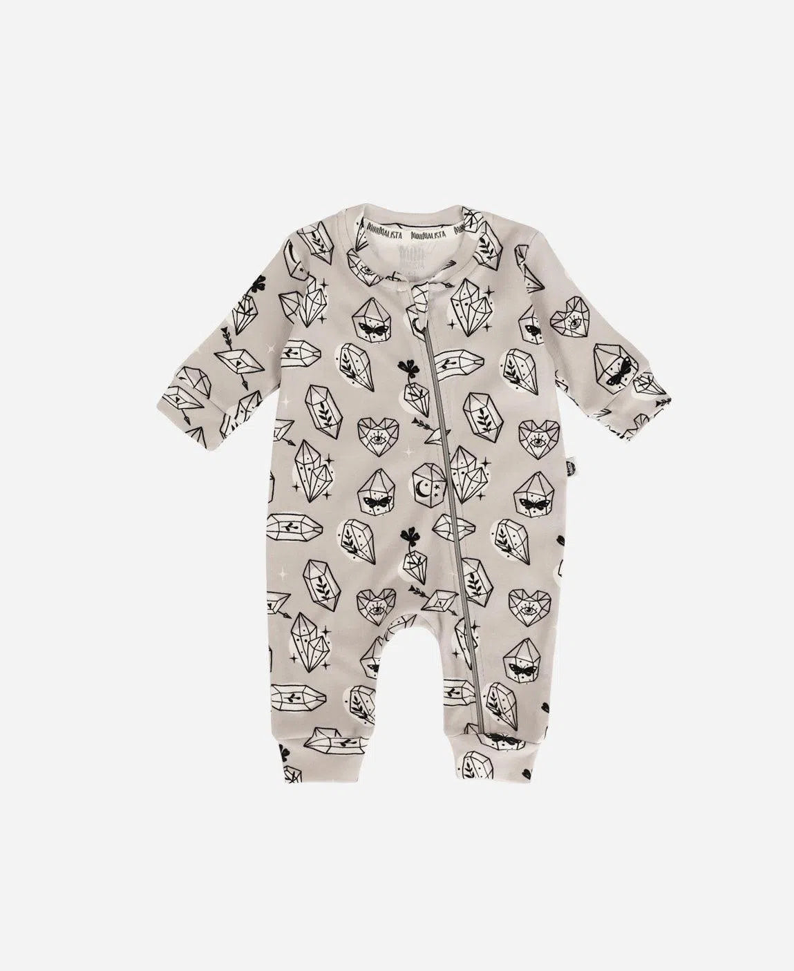 Macacão de Bebê Ziper Unissex Crystal - MiniMalista Baby - b2b, Baby, Meia Estação, Menina, Neutro, outlet, tab-tam-macacão-ziper, Unissex, Winter Sale 40% -bebê-minimalista-estiloso