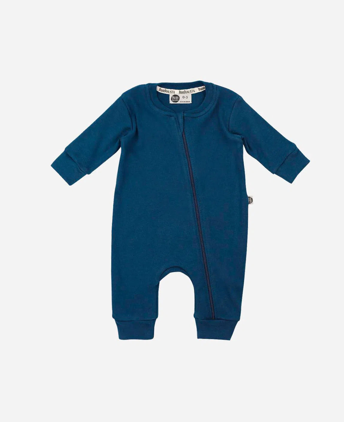 Macacão de Bebê Ziper Unissex MiniMalista Liso Azul Sky - MiniMalista Baby - b2b, Baby, com-desconto-mm10, Meia Estação, Menino, tab-tam-macacão-ziper -bebê-minimalista-estiloso