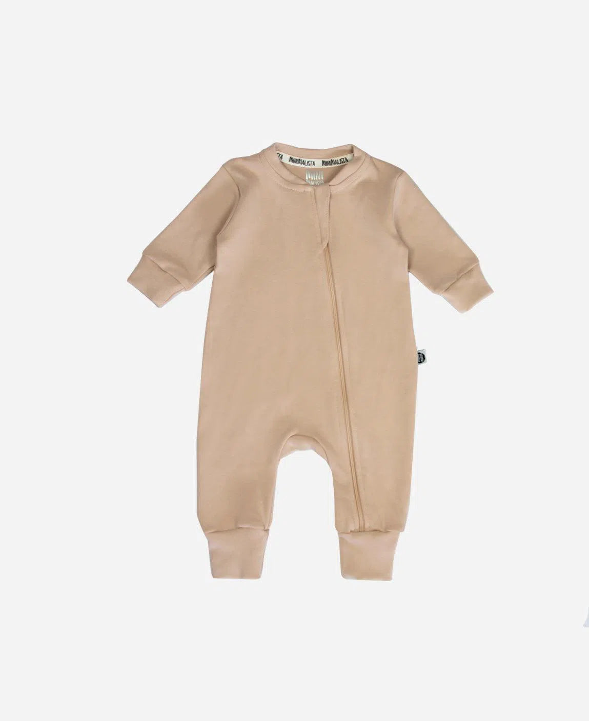 Macacão de Bebê Ziper Unissex MiniMalista Liso Beige - MiniMalista Baby - b2b, Baby, com-desconto-mm10, Meia Estação, Neutro, tab-tam-macacão-ziper, Unissex, Winter Sale 20% -bebê-minimalista-estiloso