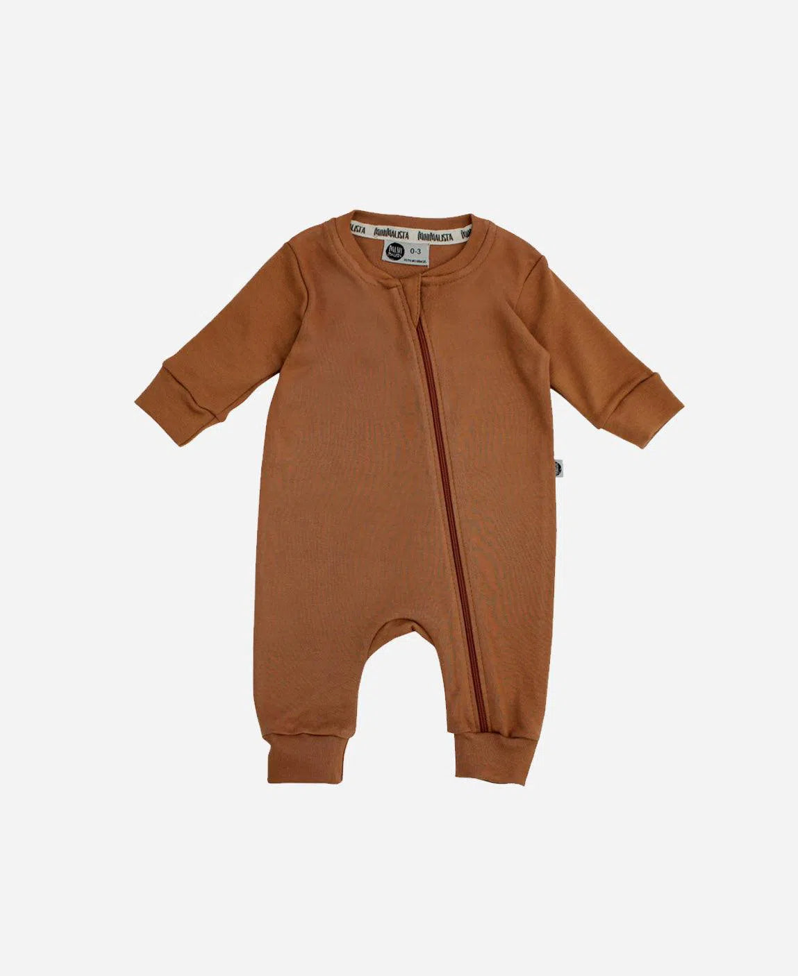 Macacão de Bebê Ziper Unissex MiniMalista Liso Caramelo - MiniMalista Baby - b2b, Baby, com-desconto-mm10, Meia Estação, Menino, Neutro, tab-tam-macacão-ziper, Unissex -bebê-minimalista-estiloso