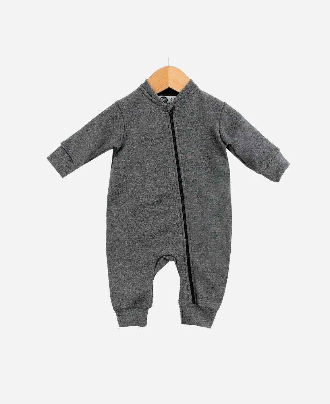 Macacão de Bebê Ziper Unissex MiniMalista Liso Chumbo - MiniMalista Baby - b2b, Baby, com-desconto-mm10, Meia Estação, Menino, tab-tam-macacão-ziper, Winter Sale 20% -bebê-minimalista-estiloso