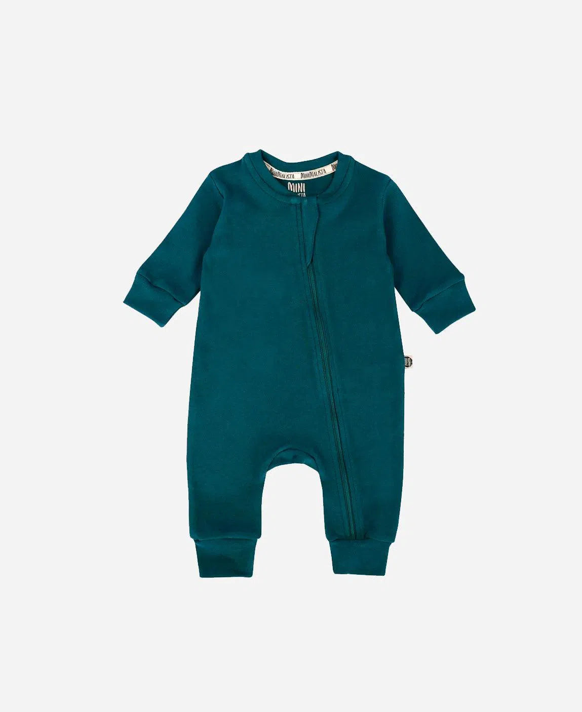 Macacão de Bebê Ziper Unissex MiniMalista Liso Deep Green - MiniMalista Baby - b2b, Baby, Christmas, com-desconto-mm10, Meia Estação, Menino, natal, tab-tam-macacão-ziper, Xmas -bebê-minimalista-estiloso