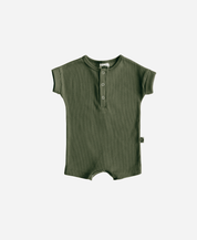 Macaquinho Canelado Manguinha Unissex MiniMalista | Liso Jungle Green - MiniMalista Baby - 0.2, b2b, Baby, black-friday, Calor, Christmas, com-desconto-mm10, Menino, Natal, Neutro, tab-tam-macaquinho-romper, Unissex, Verão, Xmas -bebê-minimalista-estiloso