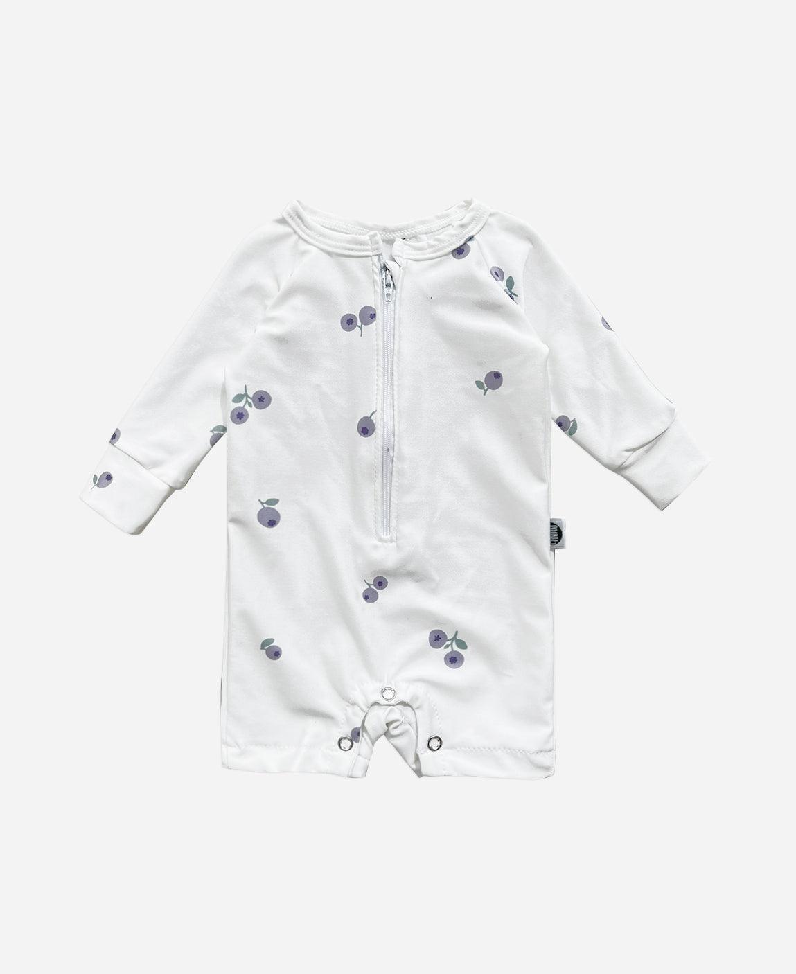 Macaquinho de Praia Estampado UV50+ | Blueberry - MiniMalista Baby - 0, b2b, Baby, Calor, com-desconto-mm10, Menino, Neutro, tab-tam-macaquinho-praia, Unissex, Verão -bebê-minimalista-estiloso