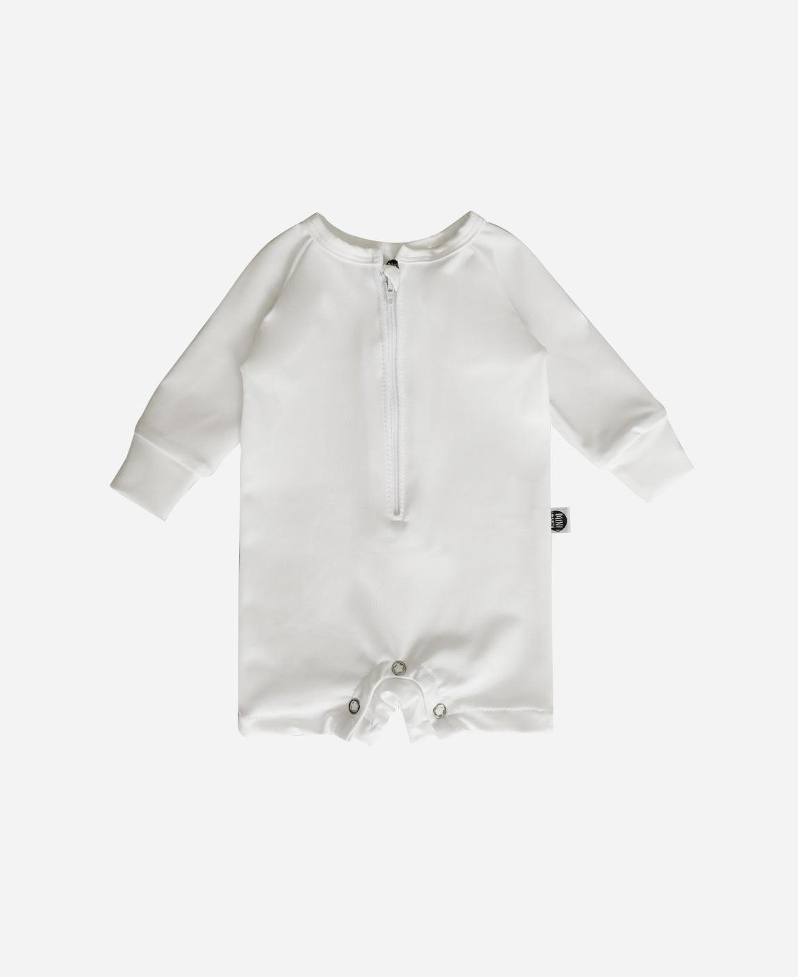 Macaquinho de Praia UV50+ | Liso Branco Off - MiniMalista Baby - 0, b2b, Baby, Calor, com-desconto-mm10, Menina, Neutro, tab-tam-macaquinho-praia, Unissex, Verão -bebê-minimalista-estiloso
