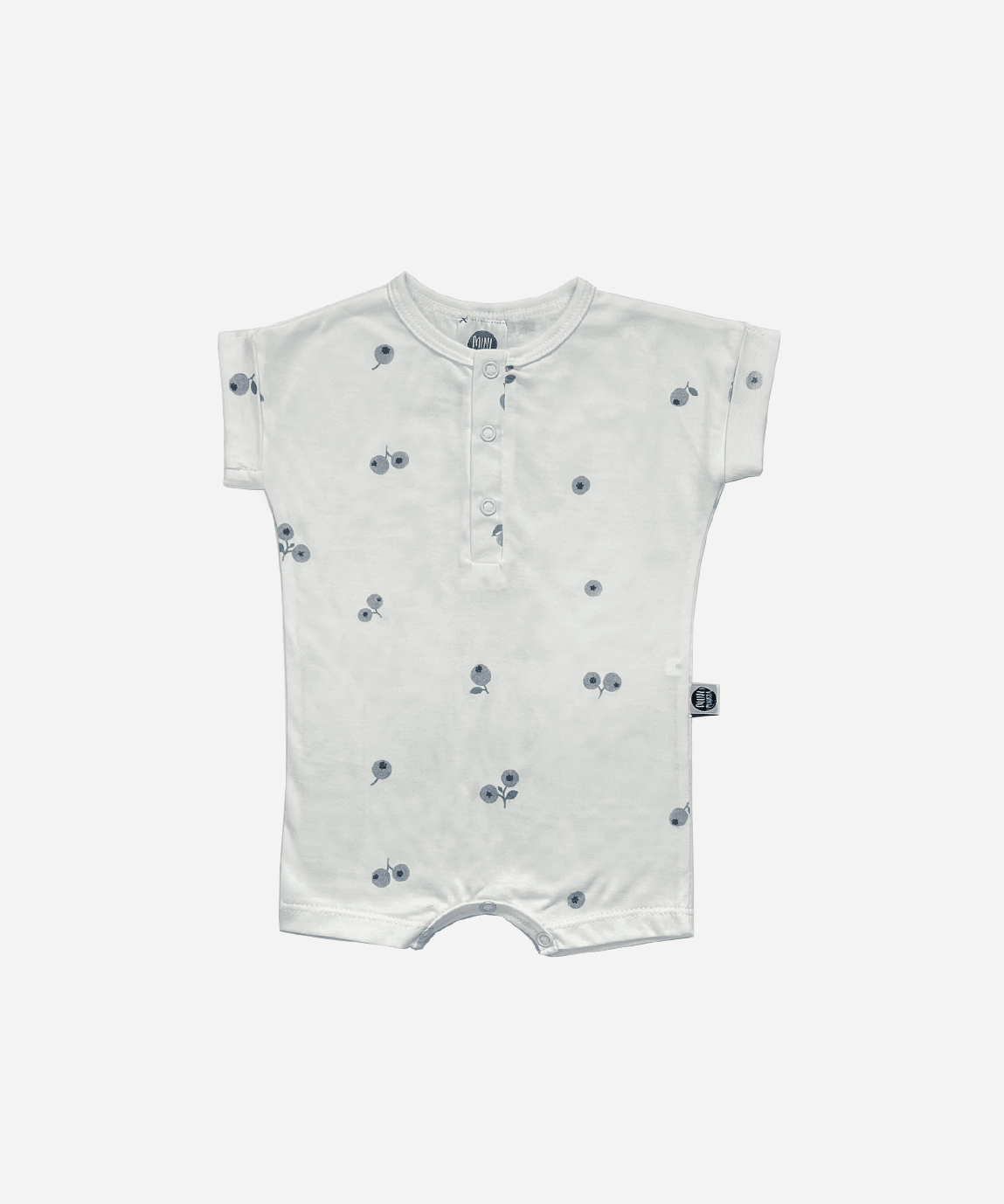 Macaquinho Romper Manguinha Unissex | Blueberry - MiniMalista Baby - 0.2, b2b, Baby, black-friday, Calor, com-desconto-mm10, Menino, minime, Neutro, tab-tam-macaquinho-romper, Unissex, Verão -bebê-minimalista-estiloso