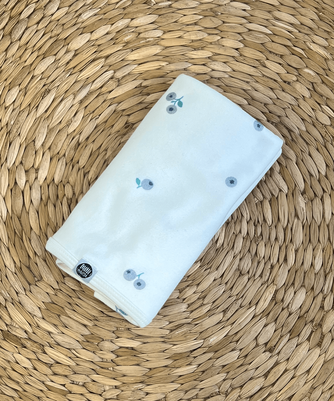 Manta de Malha de Algodão para Bebês | Blueberry - MiniMalista Baby - 0.2, b2b, Baby, black-friday, com-desconto-mm10, Meia Estação, Menino, Neutro, tab-tam-manta, Unissex -bebê-minimalista-estiloso