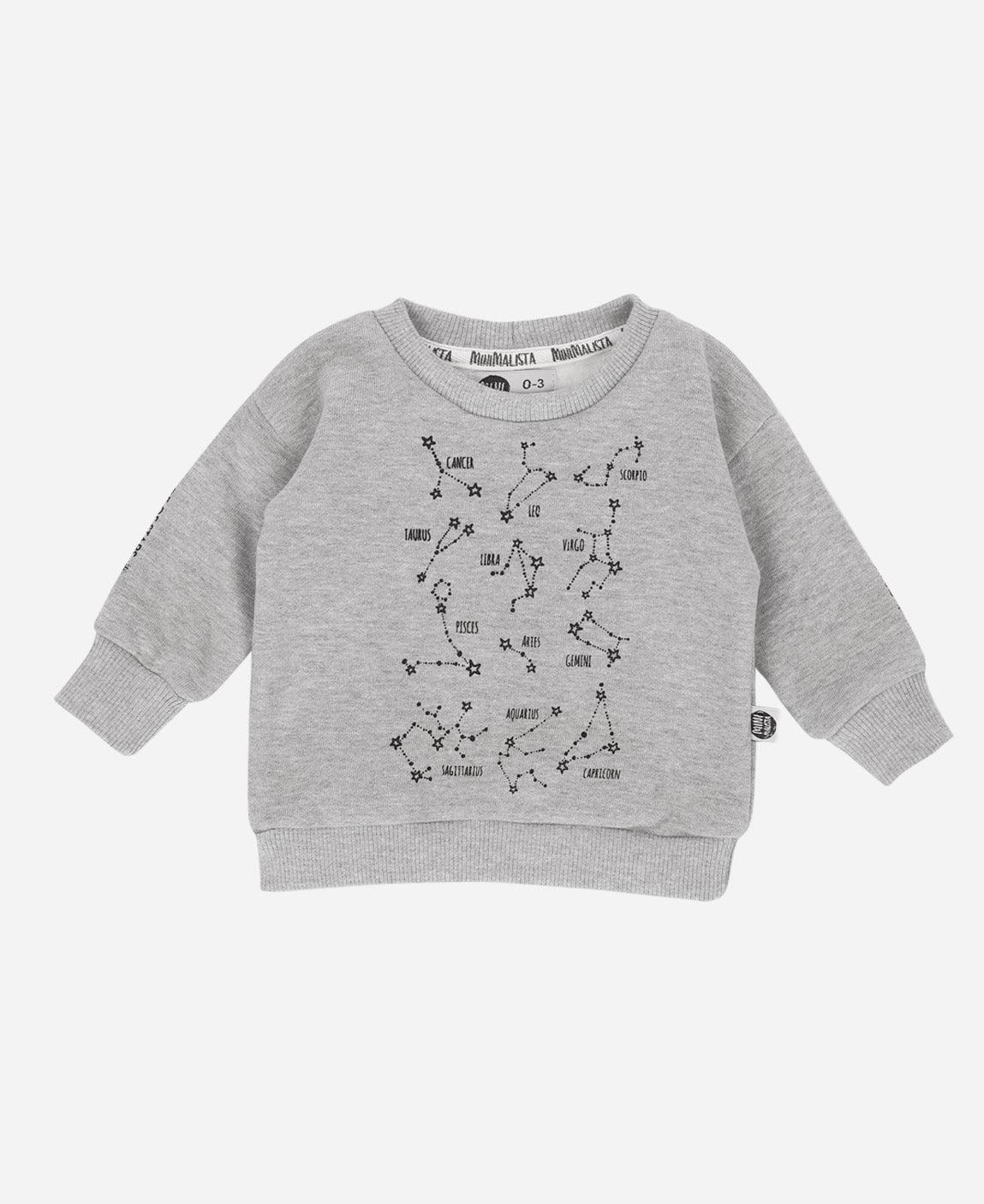 Moletom Peluciado Unissex Constellation - MiniMalista Baby - 0.45, b2b, Baby, black-friday, com-desconto-mm10, Frio, Kids, Menina, Menino, Neutro, tab-tam-moletom-basico, tab-tam-moletom-basico-Baby, Unissex -bebê-minimalista-estiloso