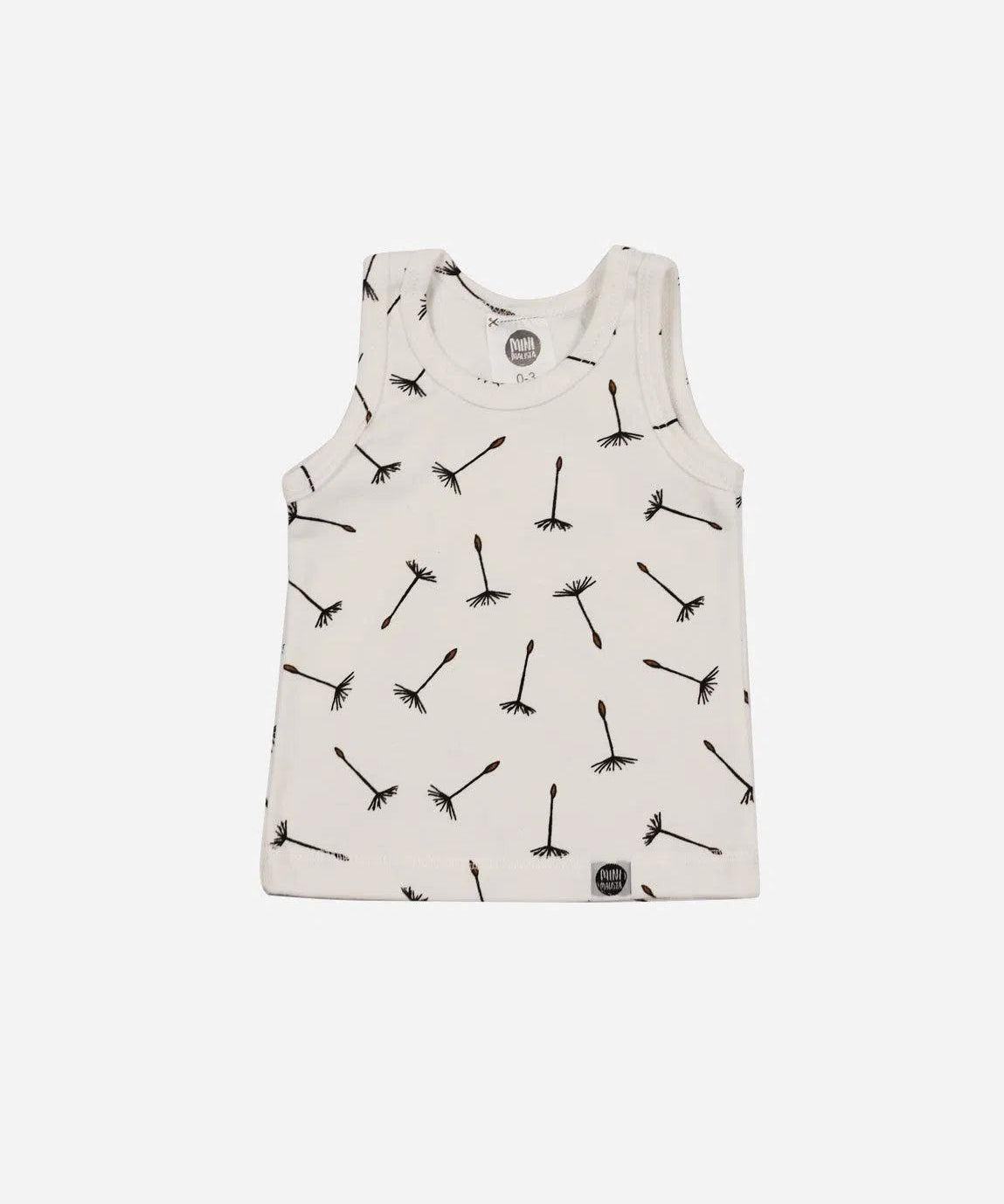 Regata Infantil Unissex Malha | Dandelion - MiniMalista Baby - 0.2, 0.3, Ano Novo, b2b, black-friday, Calor, com-desconto-mm10, Menino, Neutro, Reveillon, tab-tam-regata, Unissex, Verão -bebê-minimalista-estiloso