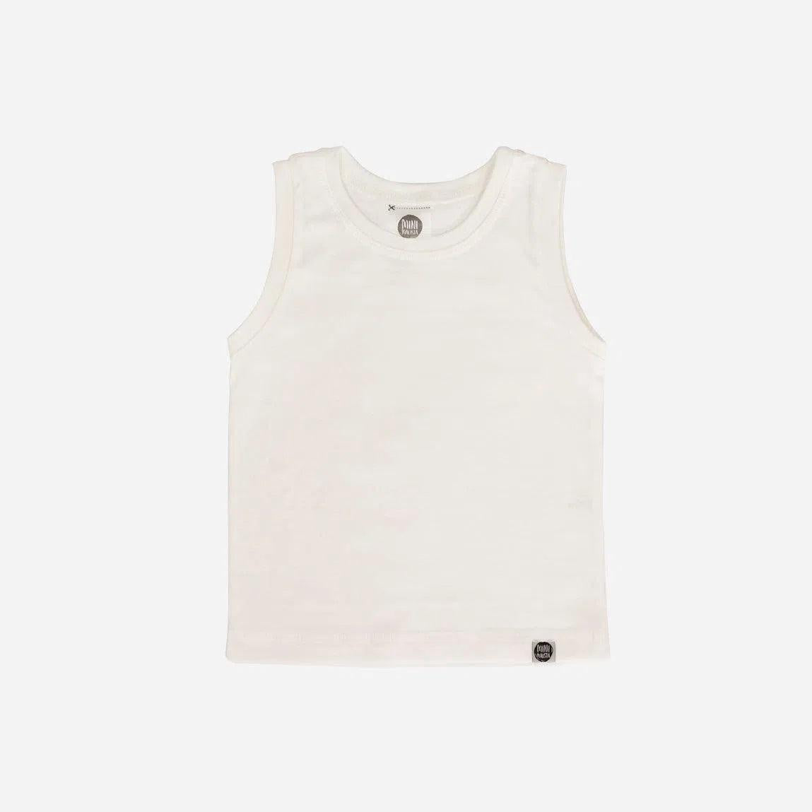 Regata Infantil Unissex MiniMalista | Liso Branco Off - MiniMalista Baby - 0.25, 0.3, Ano Novo, anonovo, b2b, black-friday, Calor, com-desconto-mm10, Menino, Neutro, new, Reveillon, tab-tam-regata, Unissex, Verão -bebê-minimalista-estiloso