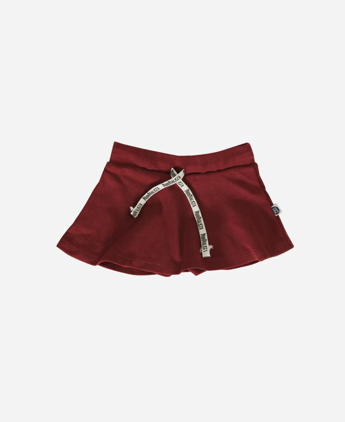 Saia-Shorts Infantil MiniMalista Liso Merlot - MiniMalista Baby - 0, 0.3, b2b, black-friday, Calor, Christmas, com-desconto-mm10, Kids, Menina, natal, tab-tam-short-saia, Verão, Xmas -bebê-minimalista-estiloso