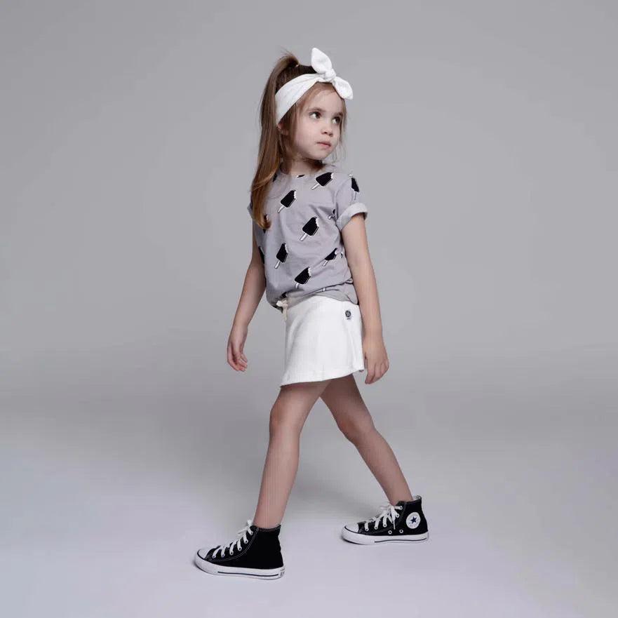 Saia-Shorts Infantil MiniMalista | Liso Branco Off - MiniMalista Baby - 0.25, 0.3, Ano Novo, anonovo, b2b, black-friday, Calor, com-desconto-mm10, Kids, Menina, new, Reveillon, tab-tam-short-saia, Verão -bebê-minimalista-estiloso