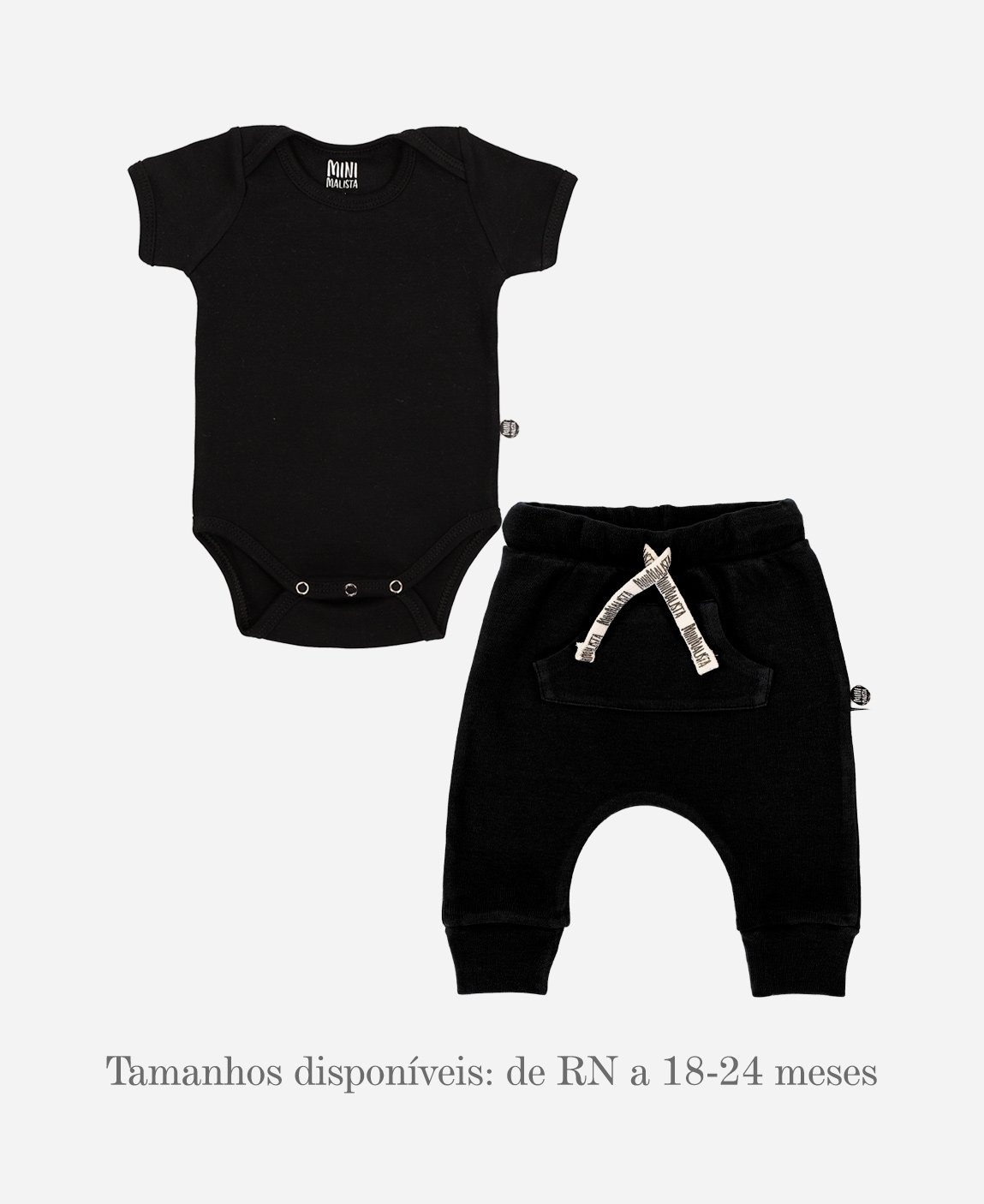 Conjunto Body e Calça | Liso Preto